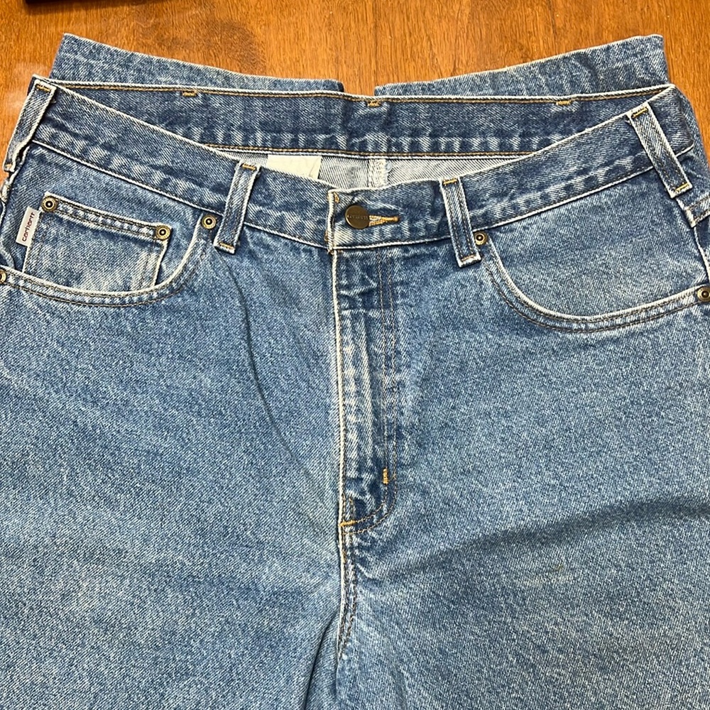 Carhartt Denim Jeans Mens 35x32 B17 DST Relaxed Fit